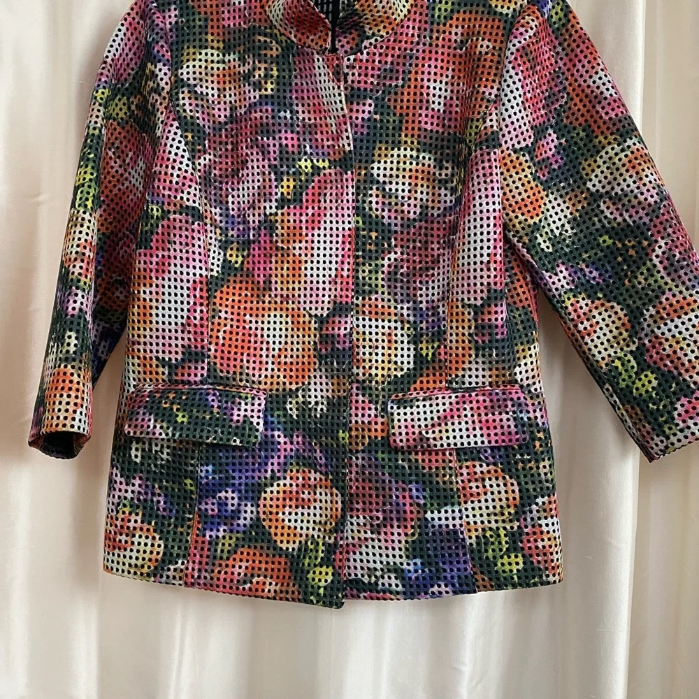 WORTH NEW YORK colorful abstract jacket.  size 8 - Picture 4 of 14